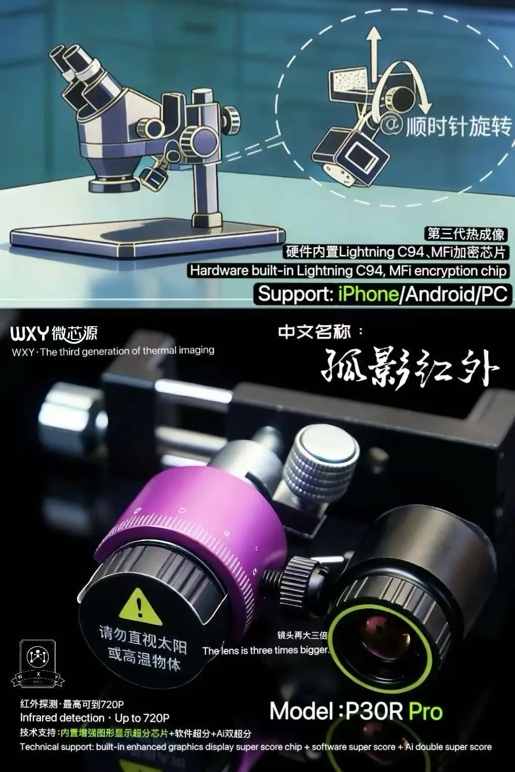 Câmera de Imagem Térmica Infra - Thermal Imaging Camera 256X192 avaliação e preço