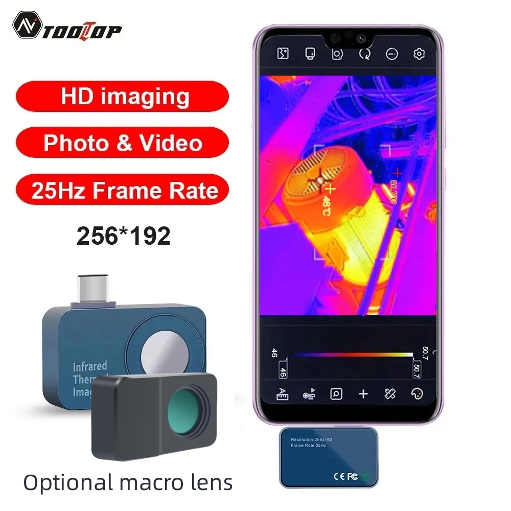 Tooltop t7 256*192 android tip - Nf 521 Thermal Imaging Camera avaliação e preço