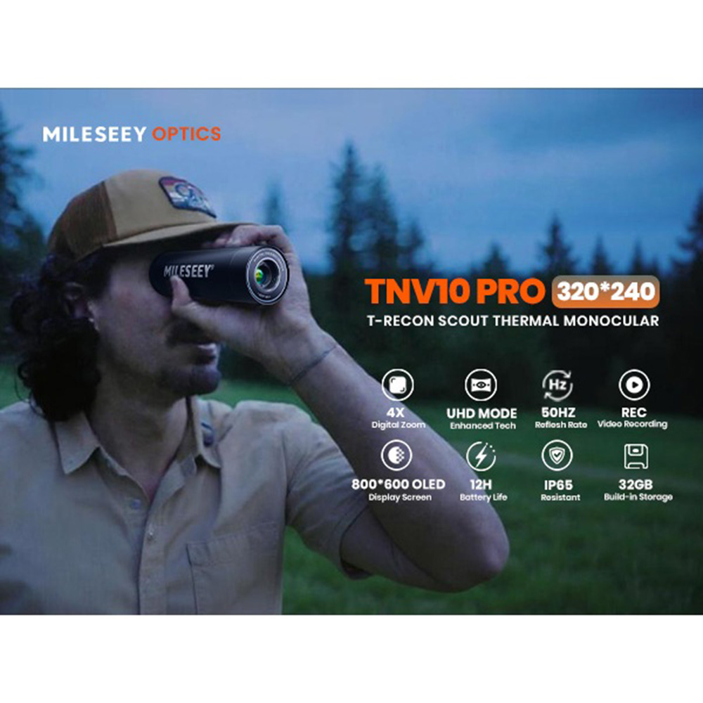 MILESEEY TNV10 PRO 320 × 240 R - Thermal Scope Night Vision Monocular avaliação e preço